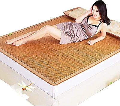 Alfombras para dormir de verano Colchón de bambú de bambú carbonizado almohadilla topper de hielo estera de bambú de bambú plegable alfombra de enfria