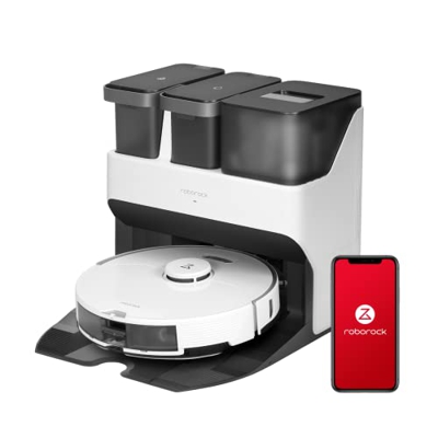 Roborock S7 Pro Ultra Robot Aspirador y Fregasuelos 5100 Pa con Estación de Vaciado Autovaciado/Rellenado/Limpieza de La Fregona, Aspirador Robot Cone