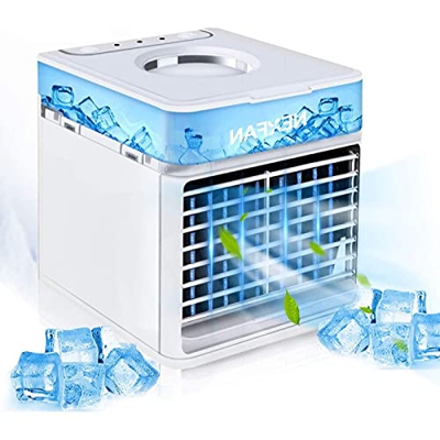 VVLXRIC Aires Acondicionados, FáCil De Limpiar Aire Acondicionado Portatil Sin Ruido - Bajo Consumo De EnergíA Ventilador Agua Fria, para El Hogar Y L