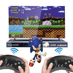 Consola Retro SG800, Megadrive inalámbrica, Incluye conexión HDMI, 688 Juegos preinstalados, Posibilidad de añadir más Juegos, Formato 4:3 / 16:9 pres en oferta