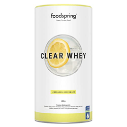 foodspring Clear Whey, limonada, 480 g, batido de proteínas ligero y refrescante con aislado de suero de alta calidad en oferta