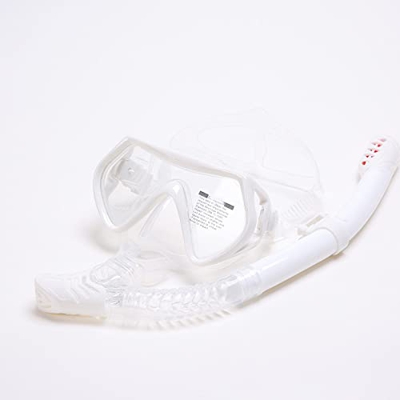 CHEWYNP Máscara De Buceo Snorkel para Adultos, Máscara De Buceo De Vidrio Templado Antivaho, Máscara De Natación Panorámica De 180 ° con Cubierta De N