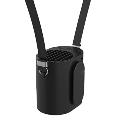 US COKEI Ventilador con Clip para la Cintura de 9600 mAh, Recargable, portátil, para Colgar en el Cuello, Manos Libres, con Flujo de Aire Fuerte de 3 