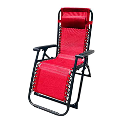 AC - Tumbona Plegable para Playa, Jardín | Silla para Terraza - Reclinable y Regulable. Color Rojo. 90 x 66 x 108 cm. características