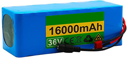 stdpcxz Paquete De Batería De Iones De Litio 36V 16AH con Enchufe XT60 + Cargador 42V 2A, para Motores De 150W - 500W Batería De Bicicleta Eléctrica 3 características