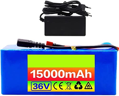 stdpcxz 36V 15Ah Batería De Litio 10S3P 21700 500W Batería De Bicicleta Eléctrica Batería De Alta Potencia E-Bike Bicicleta Eléctrica BMS + Cargador D