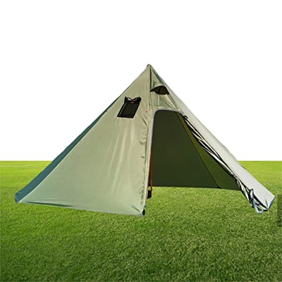 herommy Tienda de campaña piramidal para 3 Personas, Tienda de campaña Impermeable Ultraligera, Tienda piramidal de fácil instalación con Ventana de C