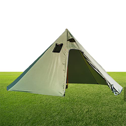 fajia Tienda de campaña Tienda Familiar para 3 Personas, Tienda Familiar Impermeable a Prueba de Viento, Tipi piramidal Ligero con Ventana de Chimenea en oferta