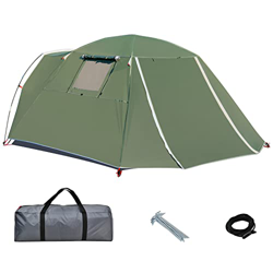 COSTWAY Tienda de Campaña para 4-6 Personas con Pequeño Pórtico Delantero, Tienda de Doble Capa con Doble Techo, Tienda Camping Resistente a Lluvia Vi precio