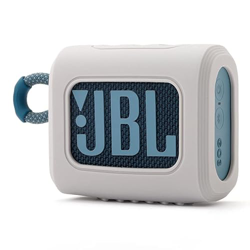 WERICO Funda de silicona para JBL Go 3 Altavoz Bluetooth portátil impermeable, manga protectora ultraligera portátil con mosquetón (gris) características
