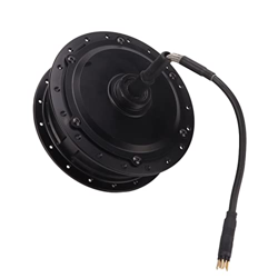 minifinker Motor de Conversión de Bicicleta Eléctrica, Freno de Disco 48V 350W Rueda Trasera Negra Motor de Cubo de Bicicleta Eléctrica Aleación de Al características