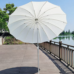 ZJIEX Shanghai Sombrilla de Playa 2M Sombrilla de Jardín Inclinación Sombrilla Parasol Exterior Sombrilla de Patio Antiviento Blanco precio