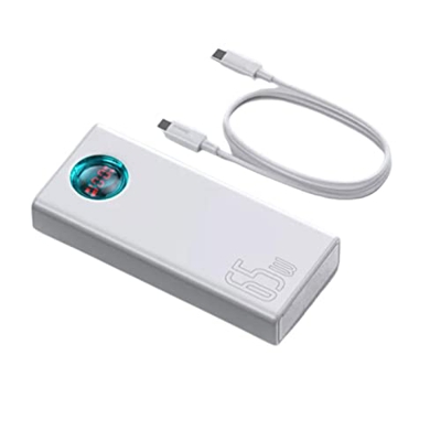 Power Bank  Power Bank 30000mah 65w pd3.0 Carga rápida 3.0 fcp SCP portátil Externo para  Laptop Tablet Power Bank Blanco
