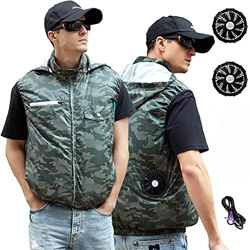 Chaqueta De Ventilador para Senderismo Al Aire Libre De Verano para Hombre, Ropa De Aire Acondicionado con Carga USB, Abrigo Protector Solar, Ropa De  precio