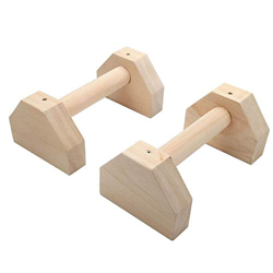 FMOPQ Push-Up Stands Bars Parallettes Barras de Pushup de Madera Maciza Juego de manijas Entrenamiento para el Gimnasio en casa y Viajar Fitness para  precio