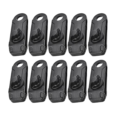 Oshhni 10x Clips de Lona para Tienda de campaña al Aire Libre, Accesorios de Abrazaderas de Cuerda de Viento Clip de toldo de Alta Resistencia para Lo