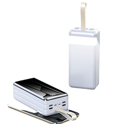 Power Bank Power Bank 100000mah Cargador portátil 4 USB Led Power Bank Batería Externa Power Bank 100000mah Funciona con Todos los Power Banks Blanco precio