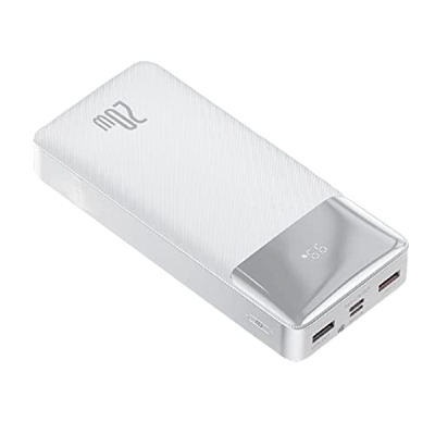 Power Bank Power Bank 20000mah Cargador portátil Powerbank 10000mah Batería Externa PD 20w Carga rápida Funciona con Todos los Power Banks PD20WBlanco