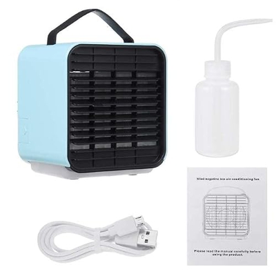 LvSenLin Aire Acondicionado portátil, Mesa enfriadora de Aire USB, Mini Ventilador de Aire Acondicionado de Iones Negativos, purificación de Aire, hum
