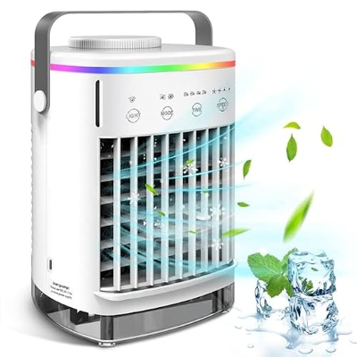 LvSenLin Aire Acondicionado portátil Mini Ventilador Enfriador de Aire USB Aire Acondicionado 3 Velocidad de Engranaje Ventilador de refrigeración hum