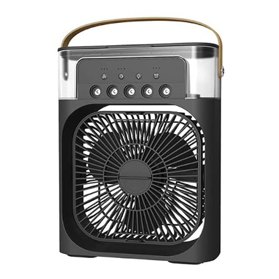 LvSenLin Mini Ventilador de Aire Acondicionado Inteligente, refrigeración por Agua, 5 Ventiladores de pulverización, humidificación de Escritorio USB,