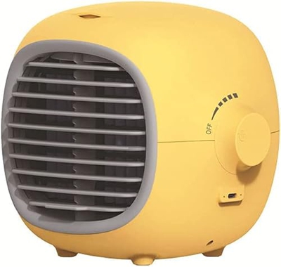 MUSITE Ventilador de Aire Acondicionado portátil Recargable para automóvil, Oficina, casa, Picnic al Aire Libre, Mini Ventilador refrigerado por Aire,