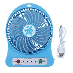 LvSenLin Mini Ventilador LED portátil, Enfriador de Aire, Funciona con batería, Carga USB, Escritorio, 3 Modos, regulación de Velocidad, función de il precio