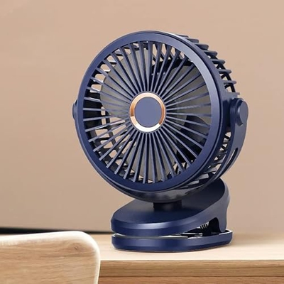 LvSenLin Mini Ventilador Recortado Recargable de 10000 mAh, rotación de 360 ​​°, Ventilador de Escritorio USB de 4 velocidades, Aire Acondicionado sil
