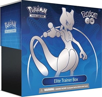 Pokémon TCG: Caja de Entrenador de élite Pokémon GO (10 potenciadores, Tarjeta Promocional Mewtwo Foil y Accesorios Premium)