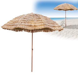 Sombrilla Playa De Paja,Sombrilla Tiki de Patio Estilo Hawaiano,Sombrillas de jardín Grande de 300cm,Protector Solar Impermeable,para Exterior Piscina en oferta