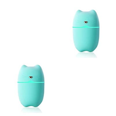 BOKIOESDE 2 Juegos de Humidificador de aire, 260ml, ajustable, eléctrico, USB, recargable, difusor de Aroma, generador de niebla de bajo ruido, pulver