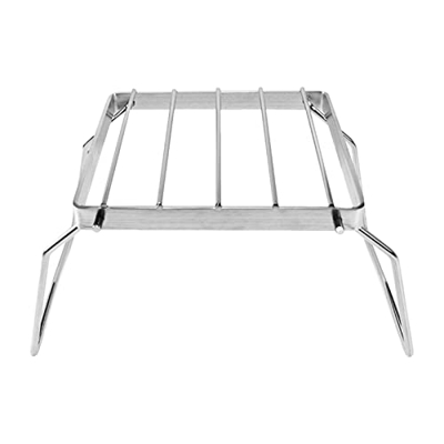 Xzbling Parrilla Plegable para fogatas | Parrilla portátil para Acampar Rejilla de Acero Inoxidable,Plancha Plegable para Barbacoa, Cocina, mochilero,
