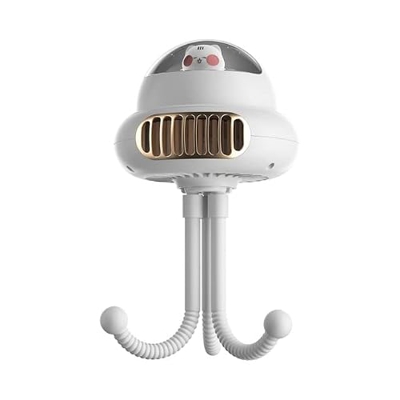 LvSenLin Ventilador portátil para Cochecito sin aspas, 4000mAh, Recargable por USB, Aire Acondicionado de Mano para Exteriores, Enfriador de Aire de E