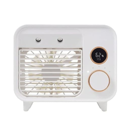 Mini aire acondicionado portátil, enfriador de aire, ventilador de refrigeración por agua pulverizada, humidificador, luz LED, 5 velocidades, escritor características