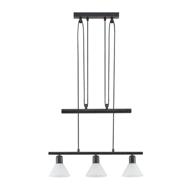 ELC Bealia colgante, ajustable, 3 luces negro