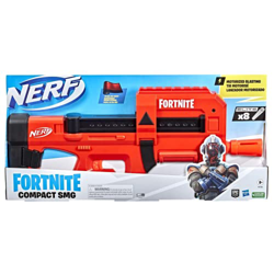 Nerf Fortnite - Compact SMG - Lanzador de Dardos motorizado - Envoltorio Ultra Red - Clip Integrado de 8 Dardos - Incluye 8 Dardos Espuma características