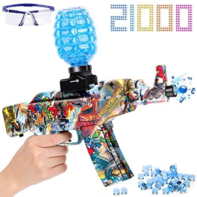 Pistola eléctrica de gel con 20.000 perlas de agua para jugar al aire libre, para niños y adolescentes a partir de 12 años (mini)