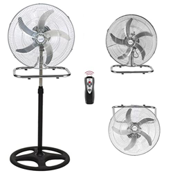 Mediawave Store - Ventilador de pie potente, diámetro 50 cm, ventilador de pie 3 en 1, ventilador de mesa, con mando a distancia, potencia 65 W, 3 vel en oferta