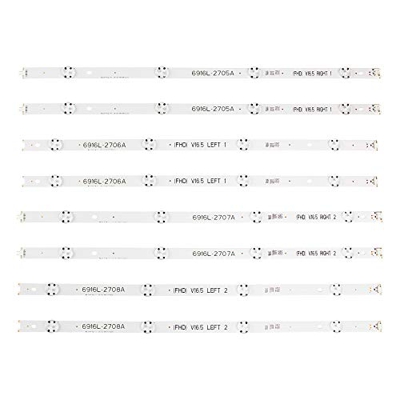 GaYouny 8 PCS LED Tira de retroiluminación 49 Pulgadas TV 49UH6109-ZB 49UH610A-UJ 49UH610T 49UH610T-DJ 49UH610T-TB 49UH610V 49UH610V-ZB49UH6110-SF Bea