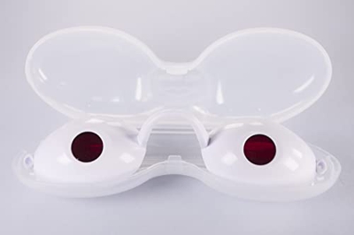 VISION 2 - Protector ocular para cabinas solárium UVA y UVB. Ideales para playa y piscina. (Blanco)
