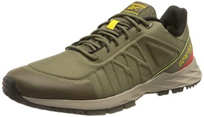 Reebok Astroride Trail GTX 2.0, Zapatillas De Deporte para Exterior Hombre, Army Green/Core Black/Dynamic Red, 42.5 EU