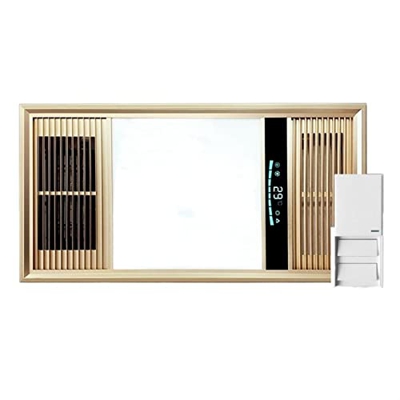 Extractor de aire Combo de luz de ventilador de escape de techo integrado, ventilador de baño ultra tranquilo 2 en 1 con DIRIGIÓ Ligera, ventilador de