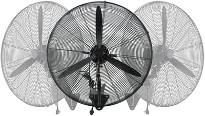 Ventilador de Pared oscilante de 120 °, Ventiladores industriales Que ahorran energía, 21/26/30 Pulgadas de Ventilador montado en la Pared for el hoga