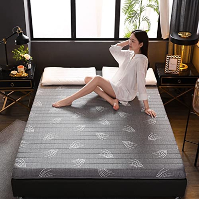 Colchón, Espesar 6 cm Colchón Doble Plegable Individual Dormitorio De Estudiantes Futón Alfombrilla De Piso, Colchones de futón Plegables portátiles,0