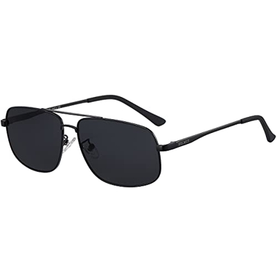 H HELMUT JUST Gafas de Sol Hombre Rectangulares Polarizadas Conducir con Montura UV400 Nergo
