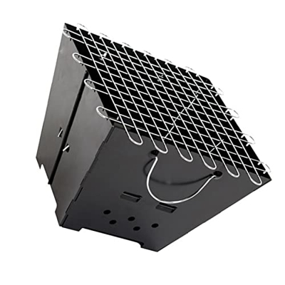 Maodom 10 piezas de barbacoa plegable de carbón de leña | Mesa de parrilla plegable, parrillas de barbacoa ligeras de metal con diseño plegable, almac