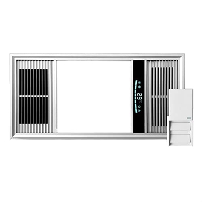 Extractor de aire Combo de luz de ventilador de escape de techo integrado, ventilador de baño ultra tranquilo 2 en 1 con DIRIGIÓ Ligera, ventilador de