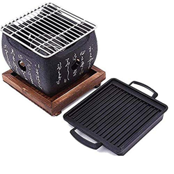 Samnuerly Parrilla de Barbacoa Barbacoa al Aire Libre Fiesta Familiar Mini Parrilla Japonesa Parrilla de carbón de Mesa de carbón, con Parrilla de Mal precio