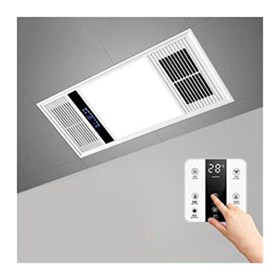 Extractor de aire 3 in 1 Bathroom Ventilator Fan with DIRIGIÓ Lights and Heater, Ceiling Integrated Exhaust Fan with Hot&Cold Wind 30×6 0 cm Rectangul