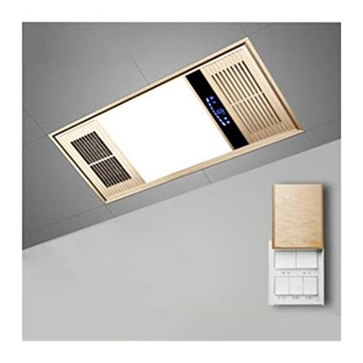 Extractor de aire 3 in 1 Bathroom Ventilator Fan with DIRIGIÓ Lights and Heater, Ceiling Integrated Exhaust Fan with Hot&Cold Wind 30×6 0 cm Rectangul